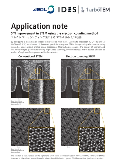 IDES 应用说明使用电子计数方法改善 STEM 图像的信噪比