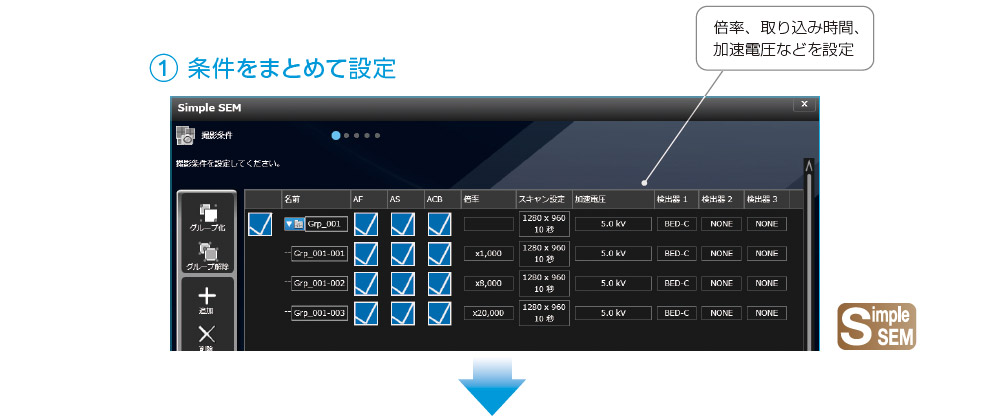 ① 一次性设定条件