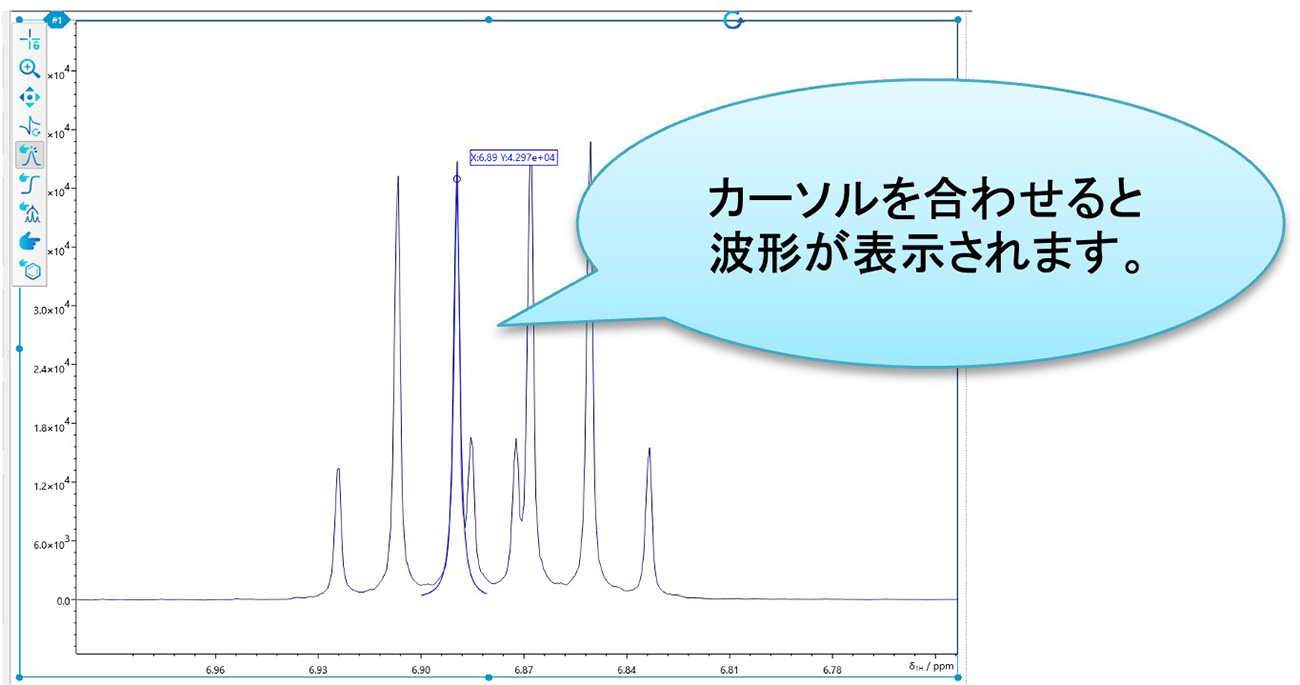 移动光标查看波形。