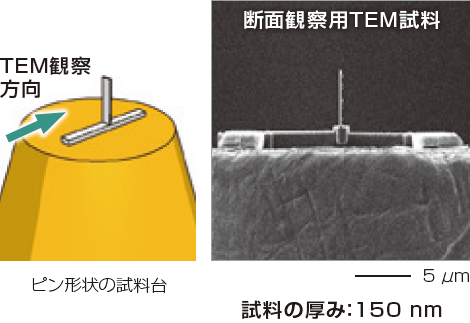用于检查区域横截面观察的TEM样品c