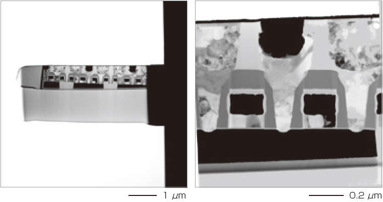 观察区域的截面观察图像（STEM BF图像）