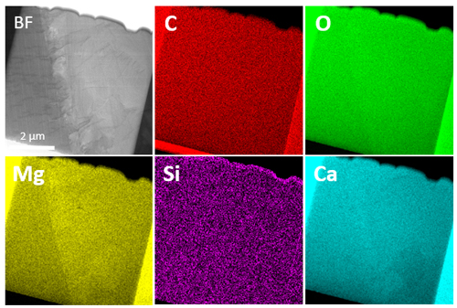 图 6 样品 1 的 STEM-EDS 元素图
