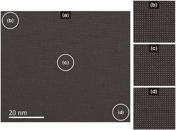 SrTiO3 单晶的 STEM-HAADF 图像