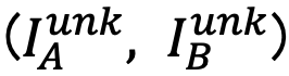 (I_A^unk, I_B^unk)