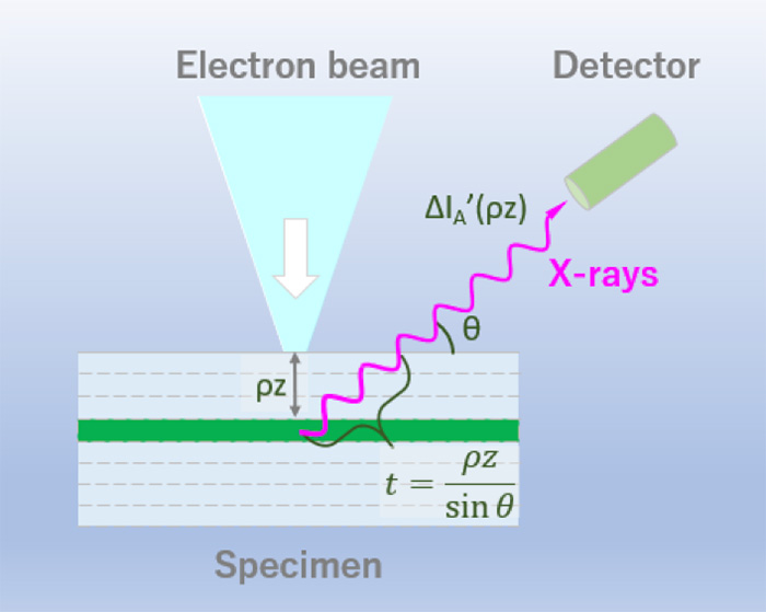 特征 X 射线在被检测到之前穿过样品的距离